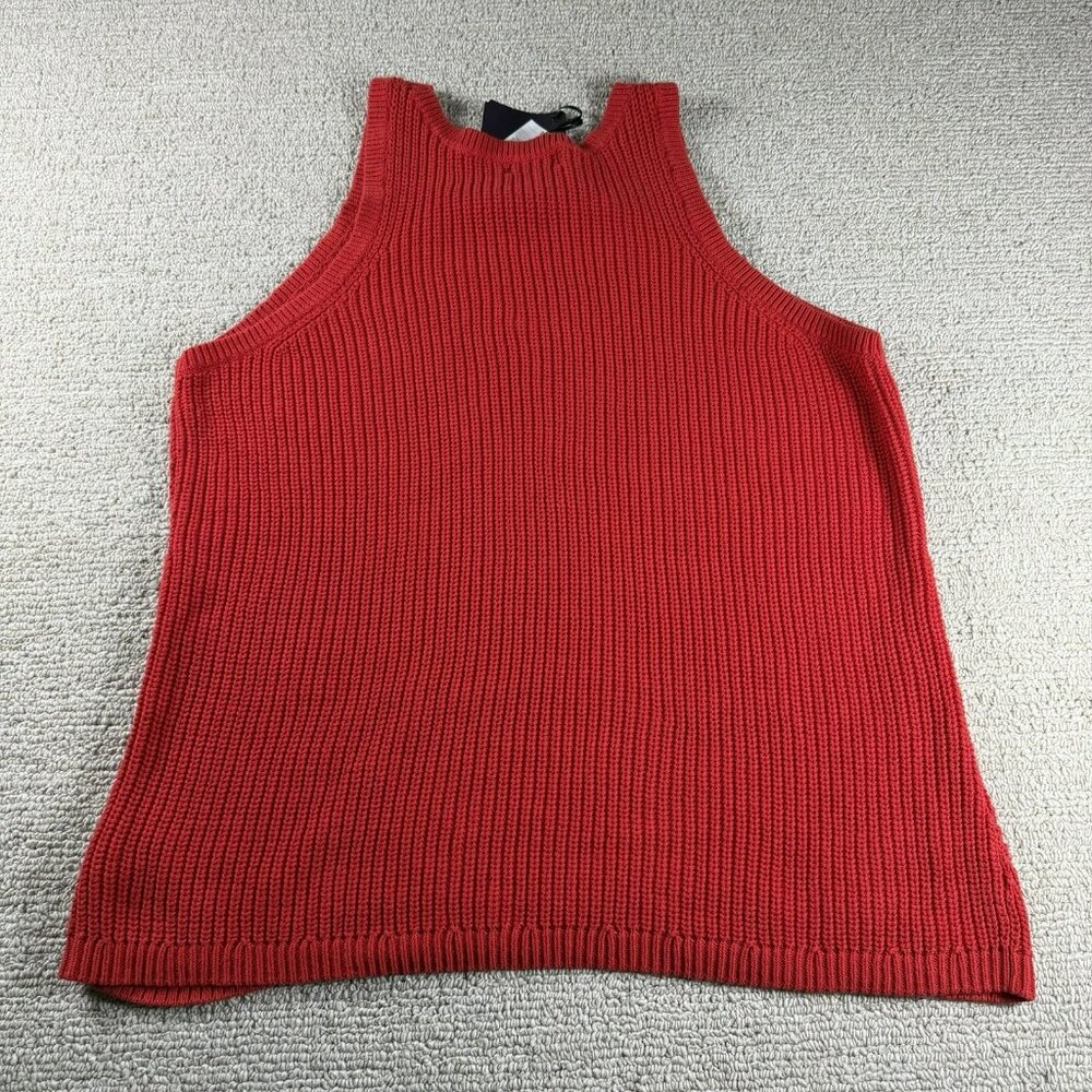 Ava & Viv Sleeveless Tank Top Knit Sweater Red Women's Size 2X - Picture 5 of 5